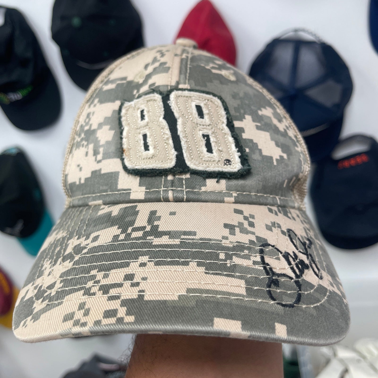 NASCAR 88 Dale Earnhardt camo trucker strap